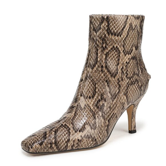 Women's Suede Ankle Boots Pointed Toe Kitten Heel Zipper Closure